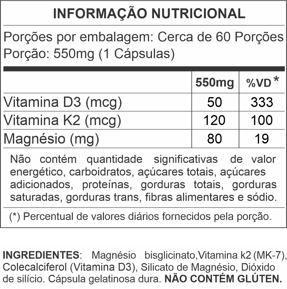 D3+K2 60 Cápsulas