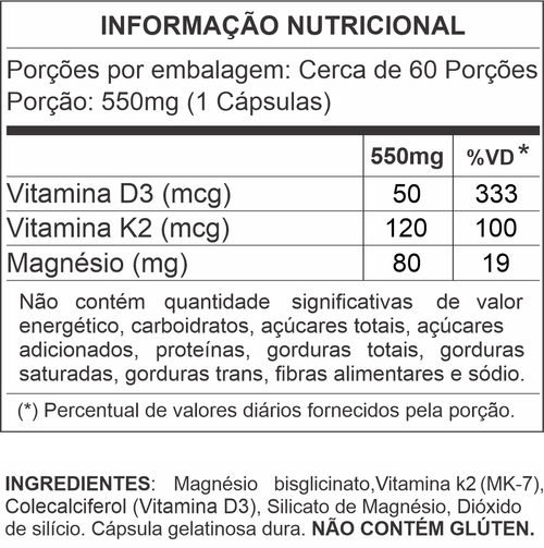 D3+K2 60 Cápsulas